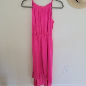 Hot pink high low dress